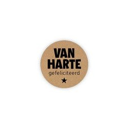 sticker gefeliciteerd kraft