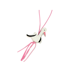 gelukspoppetje ooievaar roze