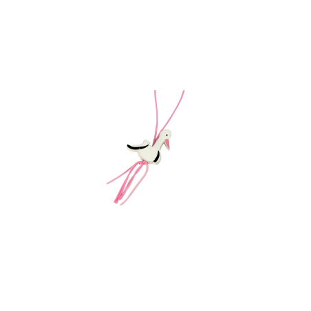 gelukspoppetje ooievaar roze