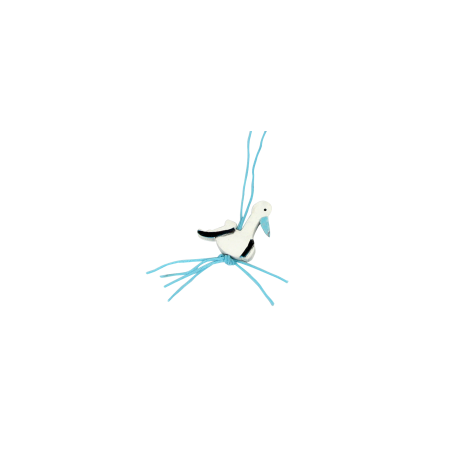 gelukspoppetje ooievaar blauw