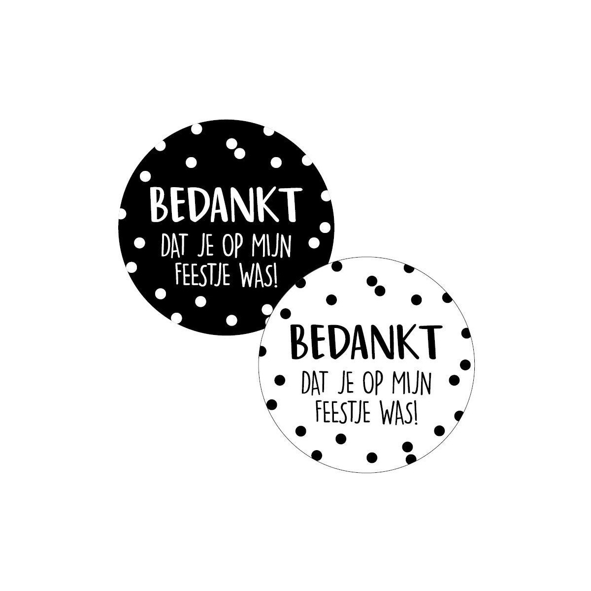 sticker bedankt feestje