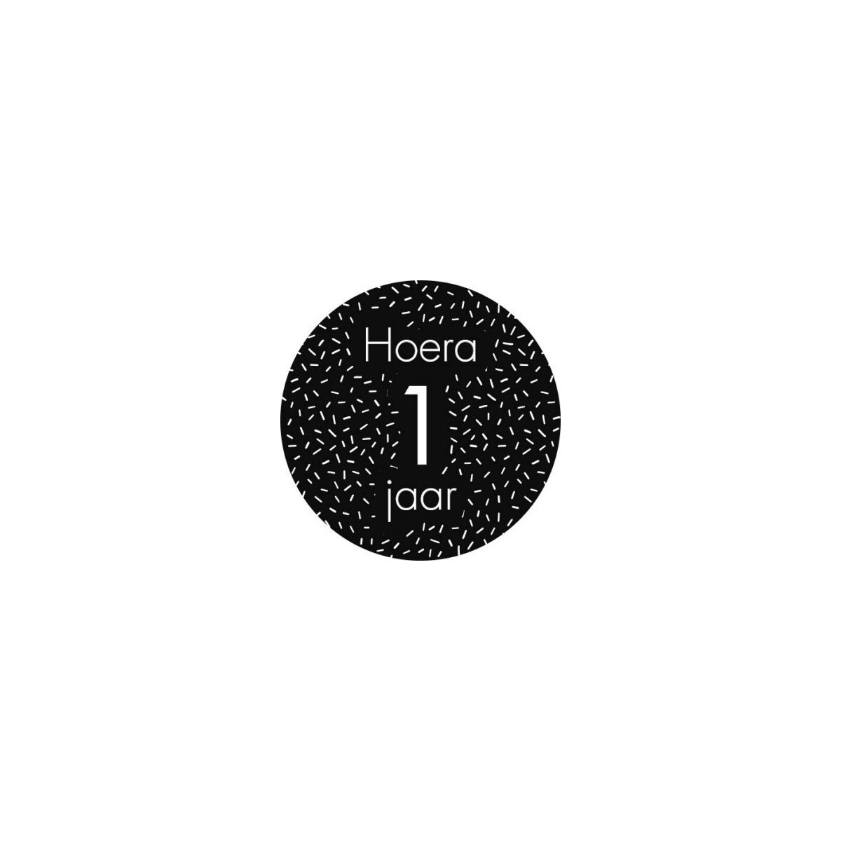 sticker 1 jaar zwart