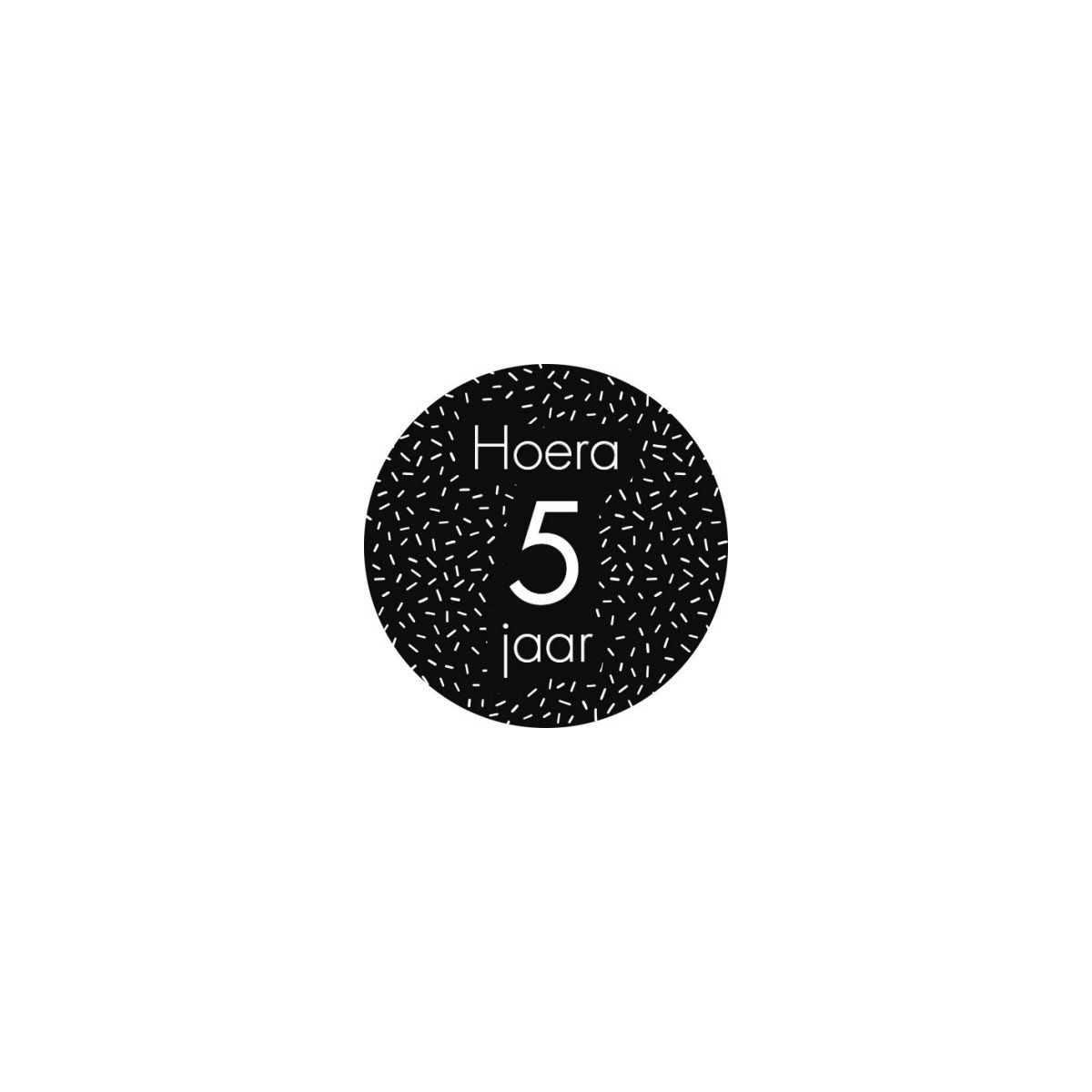 sticker 5 jaar zwart