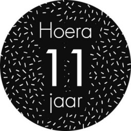 sticker 11 jaar zwart