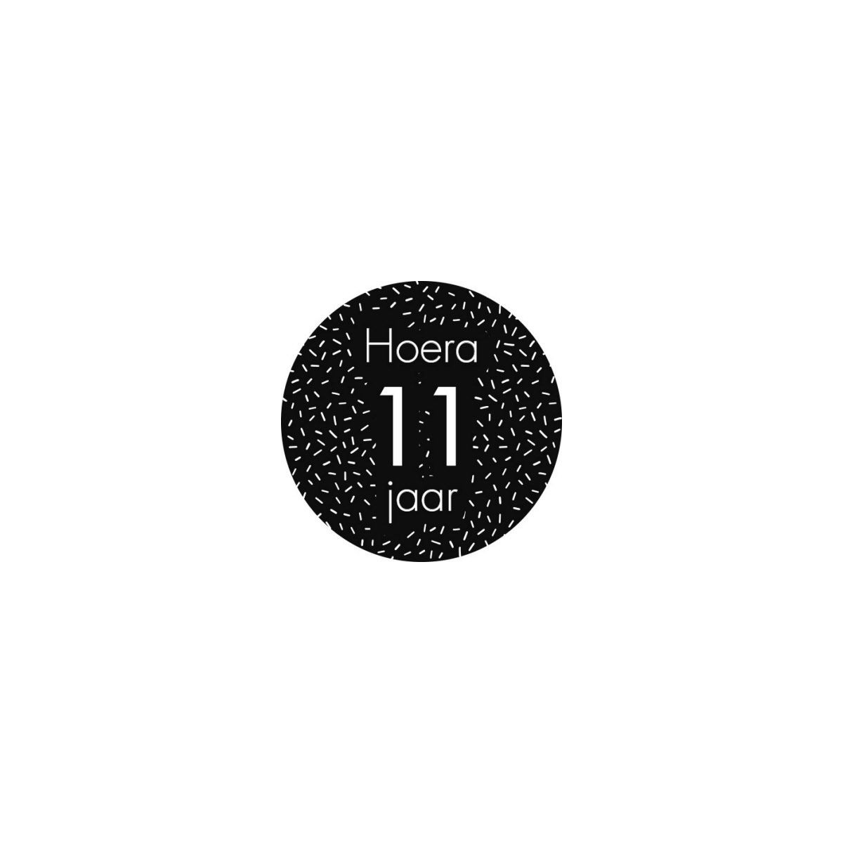 sticker 11 jaar zwart