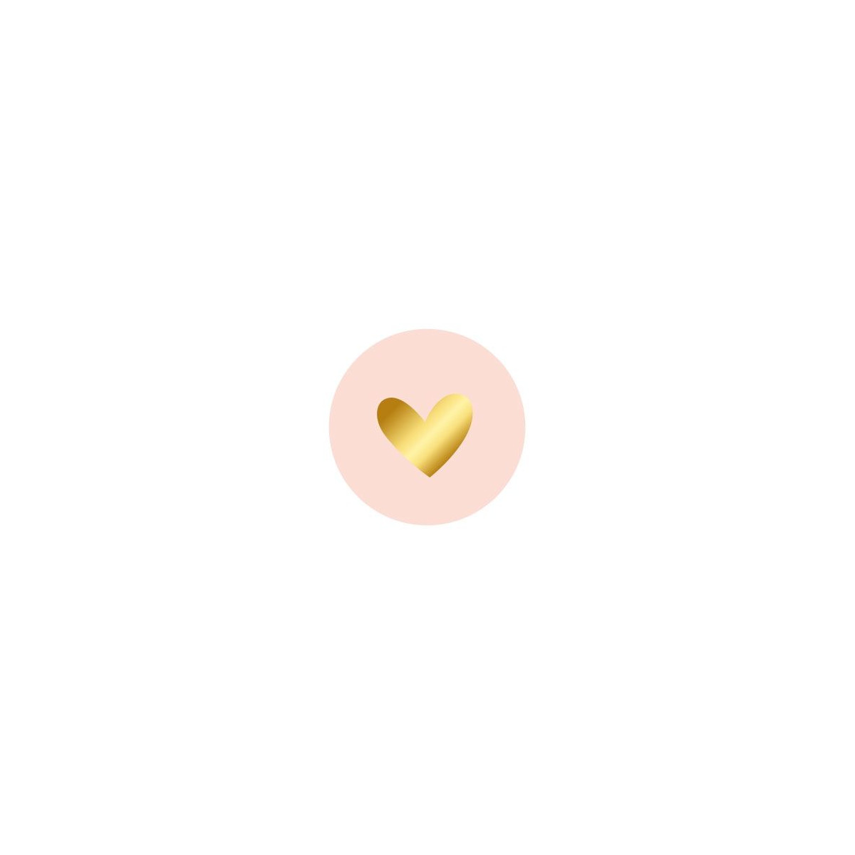 sticker hart goud roze