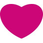 sticker hart roze