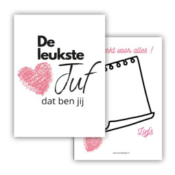 mini kaart leukste juf