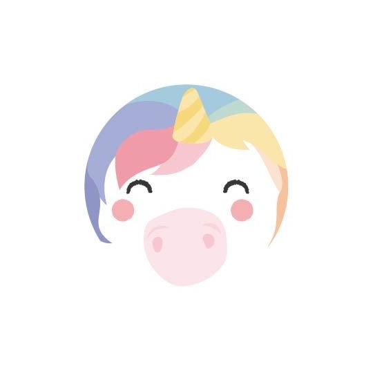 sticker unicorn gezicht