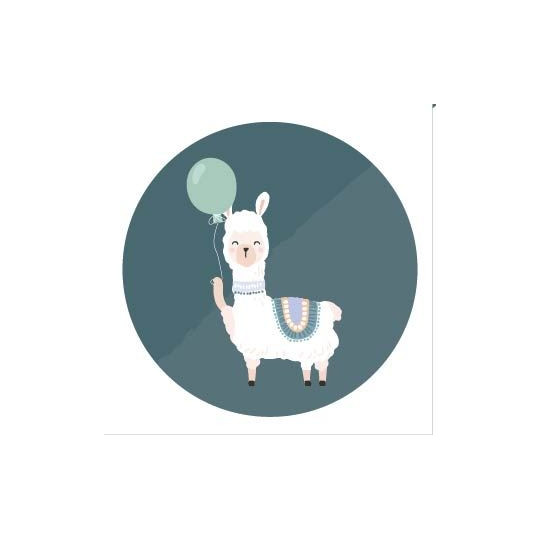 sticker alpaca ballon