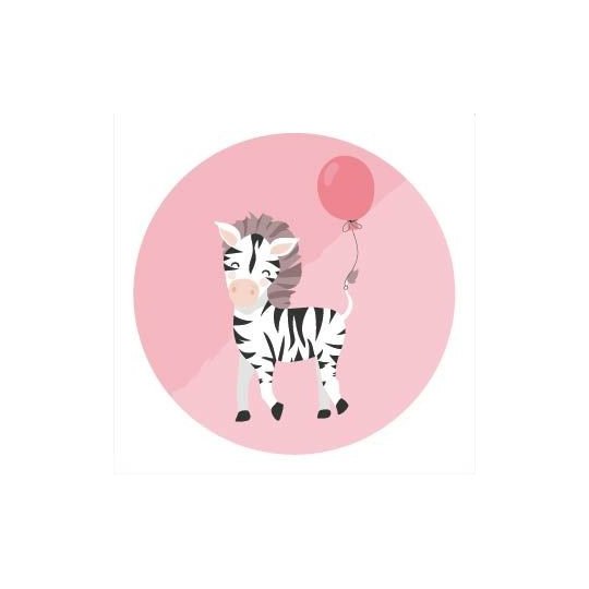 sticker zebra ballon