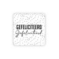 sticker vierkant gefeliciteerd