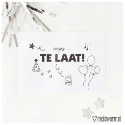 kaart oeps te laat