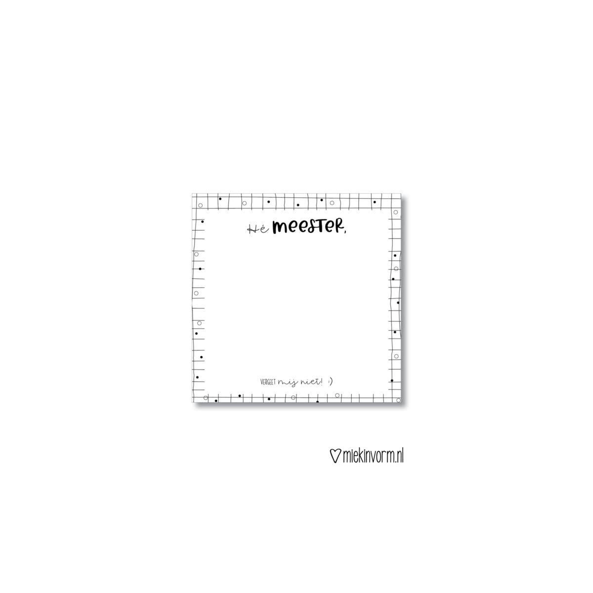 post it notes meester