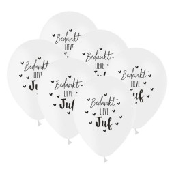 ballon bedankt lieve juf