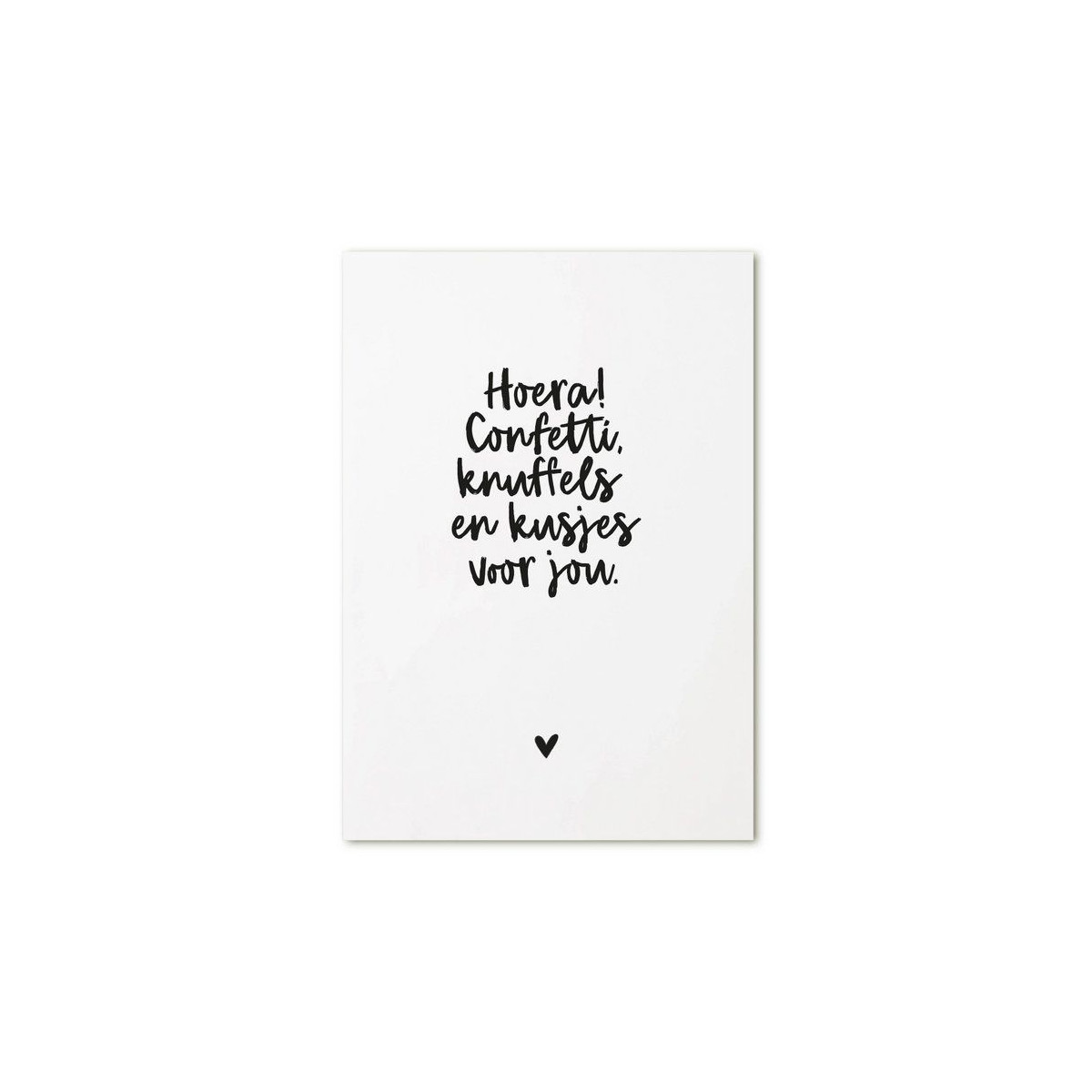 kaart confetti knuffels kusjes