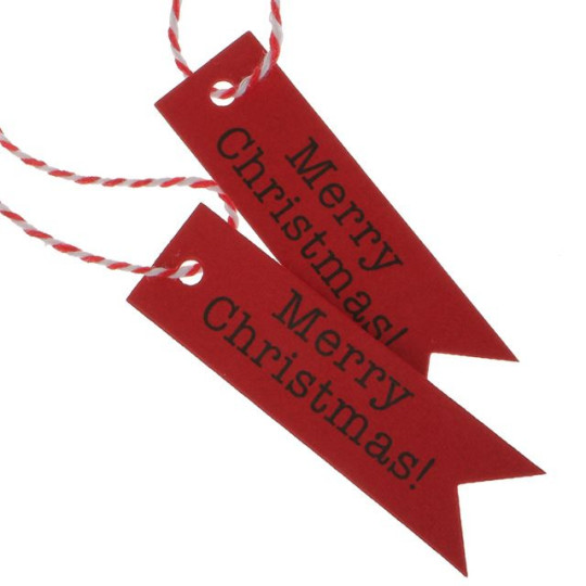 rood kerstlabel
