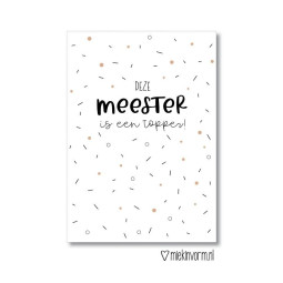 kaart deze meester topper