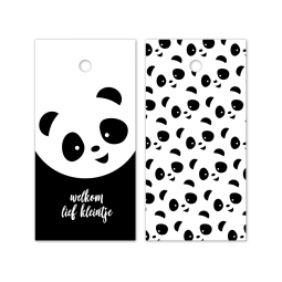 kadolabel welkom lief kleintje panda