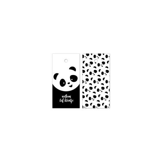 kadolabel welkom lief kleintje panda