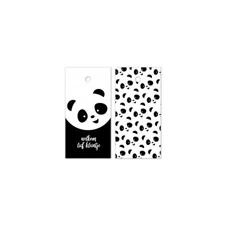 kadolabel welkom lief kleintje panda