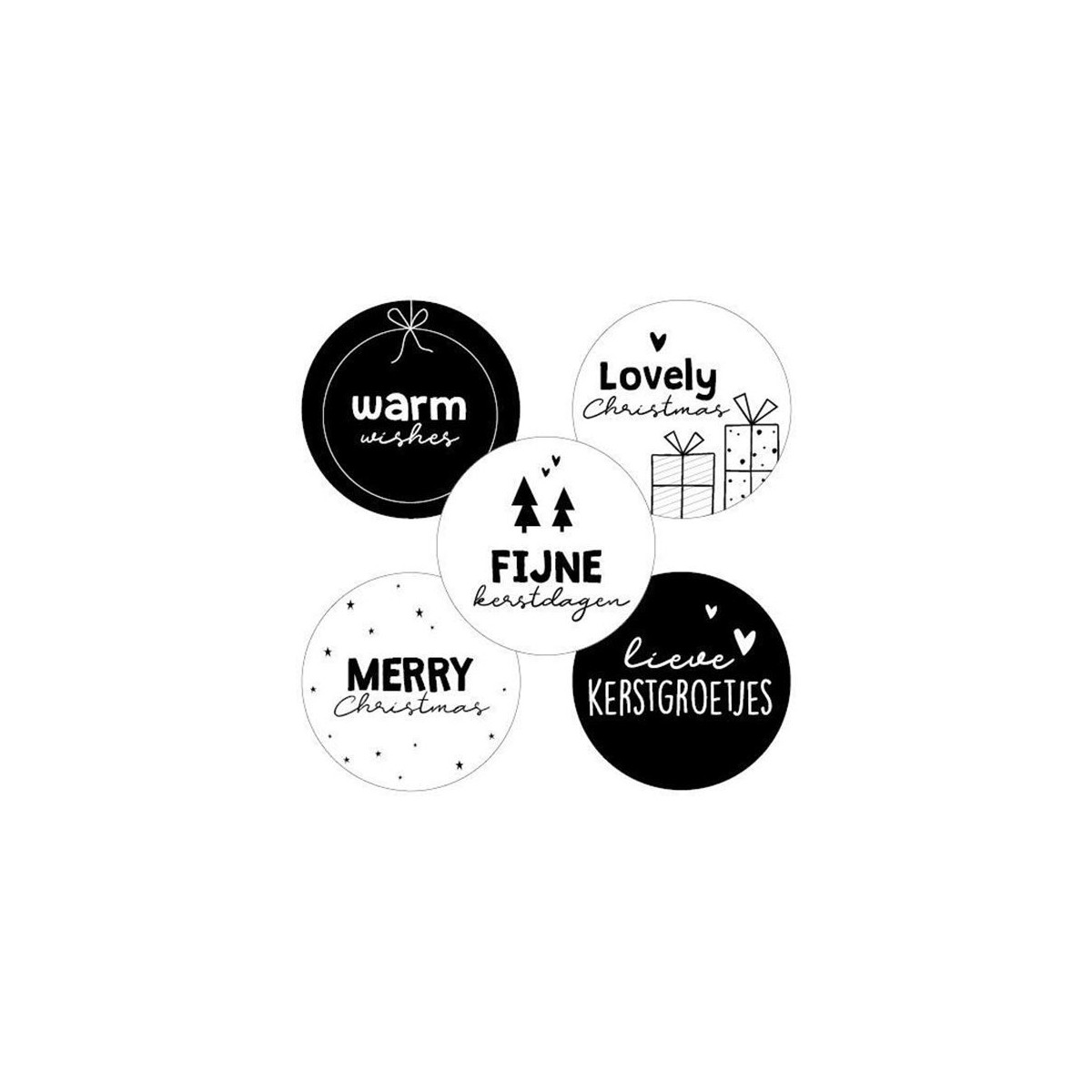 kerst stickermix