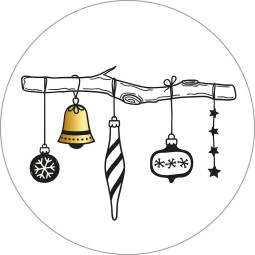 sticker kerst tak