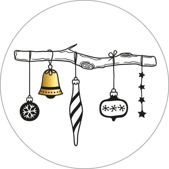 sticker kerst tak