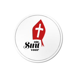 sticker mijter van sint