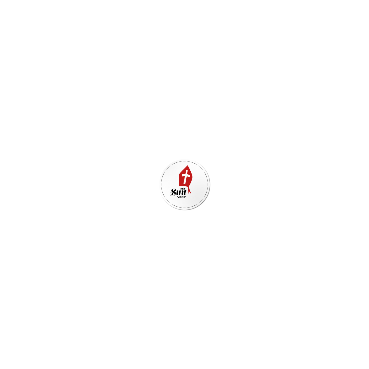 sticker mijter van sint