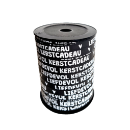 lint liefdevol kerstcadeau zwart wit
