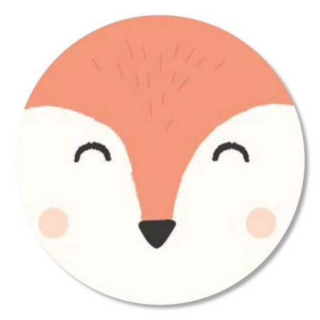 vos sticker gezichtje