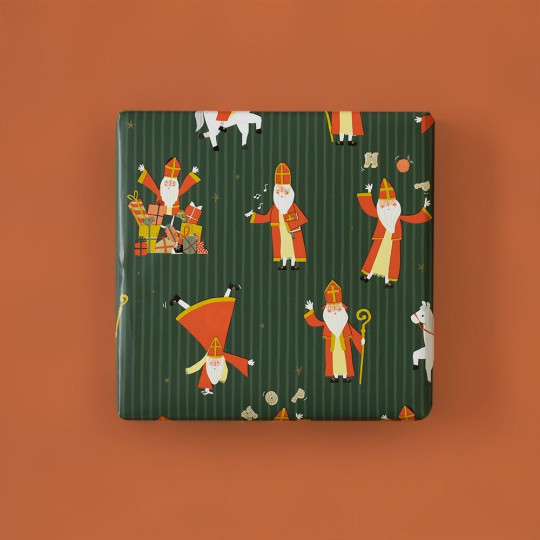 sinterklaas kadopapier acrobaat