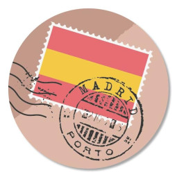 sticker postzegel madrid