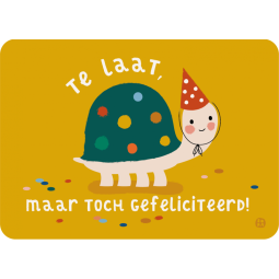 kaart te laat schildpad