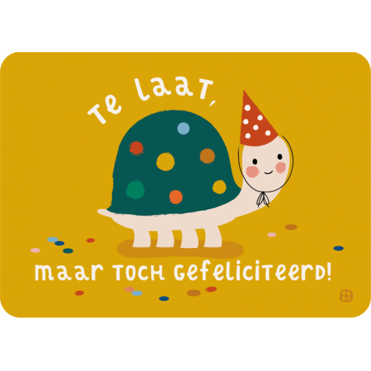 kaart te laat schildpad
