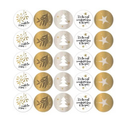 kerst stickermix chique