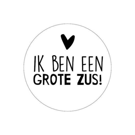 sticker grote zus hartje