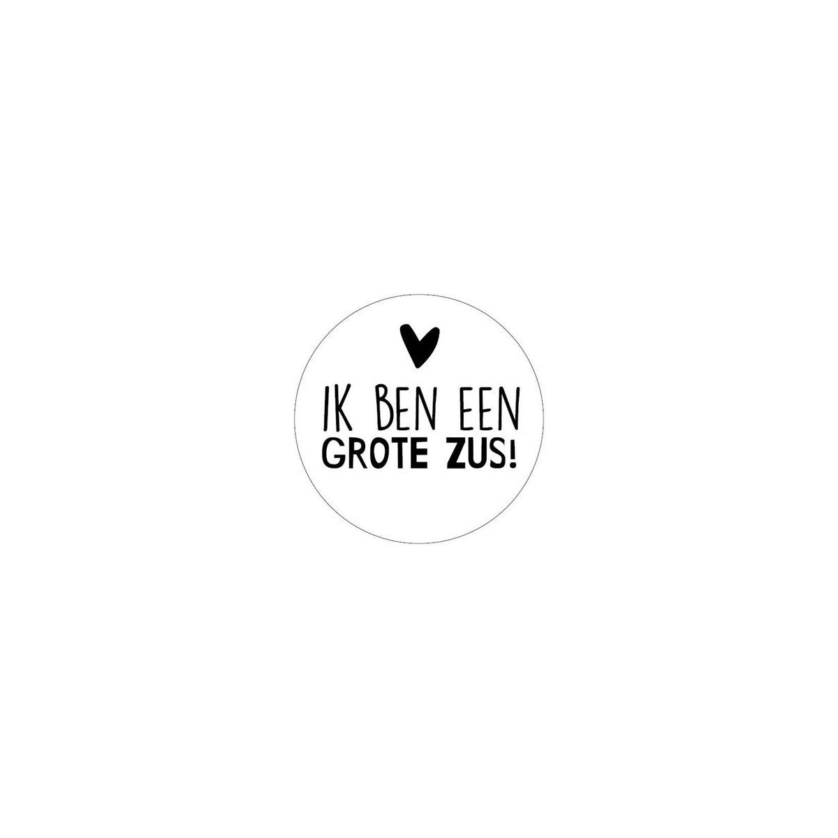 sticker grote zus hartje