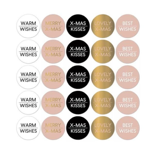 sticker kerstwens warm