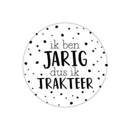 sticker ik trakteer rond