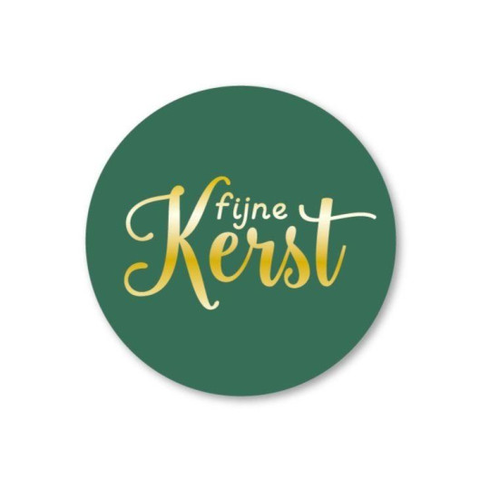 sticker fijne kerst groen