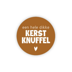sticker dikke kerstknuffel