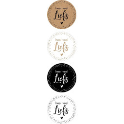 Sticker assorti heel veel liefs