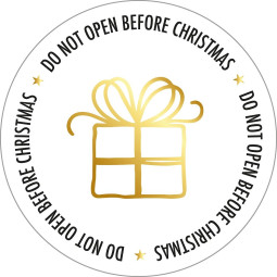 sticker not open christmas