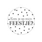sticker kom je feestje