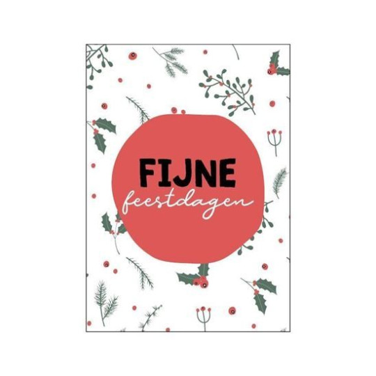 kerstkaart fijne feestdagen