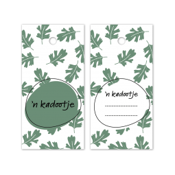 kadolabel herfst kadootje groen