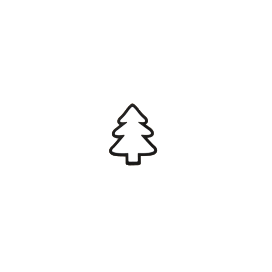 houten kerstboom zwart