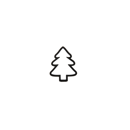 houten kerstboom zwart